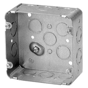 Steel Square Outlet Box 4-11/16 x 2-1/8