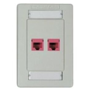 2PORT,MDVO FACEPLATE-ALMOND
